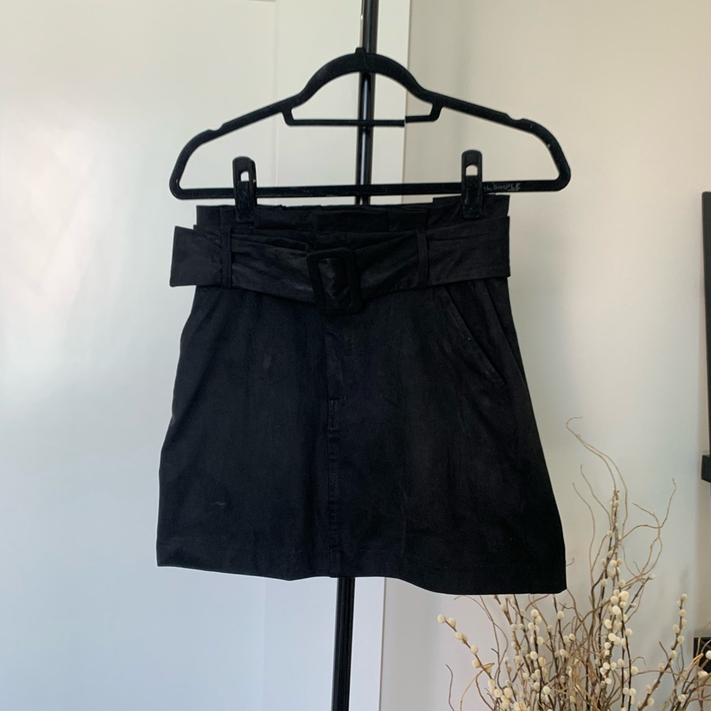 Zara Black Mini Skirt with Belt